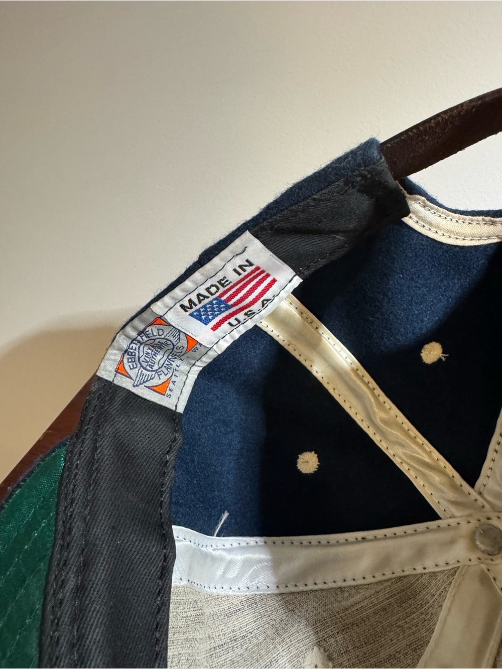 Navy Blue 'LA' Wool Baseball Cap - Picture 6 of 6